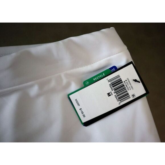 RLX Ralph Lauren Women's Sz M White/Navy 15" Faux-Wrap Stretch Golf Skort - Picture 4 of 11